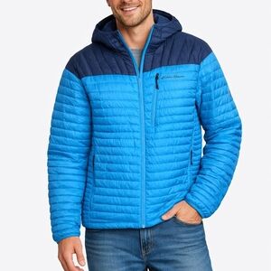 Eddie Bauer Men's MicroTherm StormDown 800 Hooded Thin Puffer Jacket